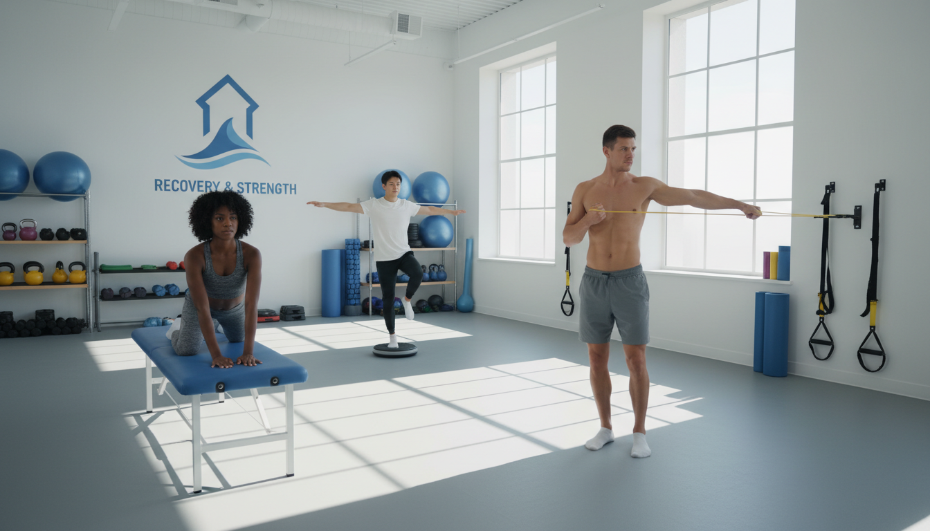 Spacious treatment room with modern equipment